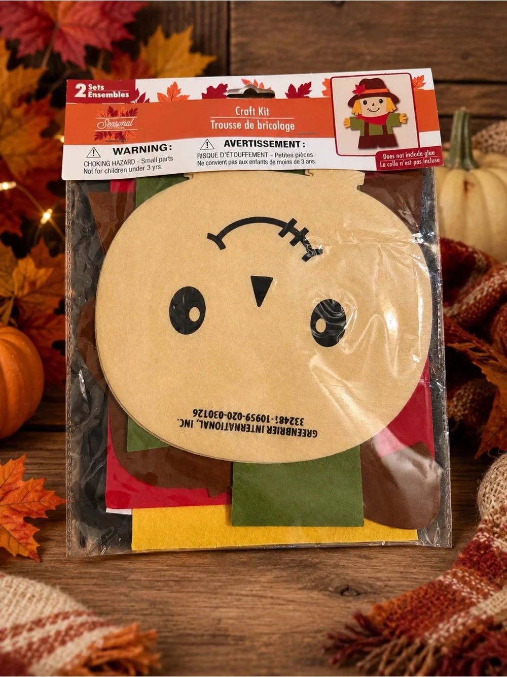 Craft Kit Boy Scarecrow- 2 sets in package-does not include glue